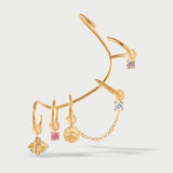 Gold Plated Multi Hoops Light Charm