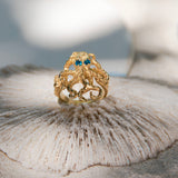 Anillo Poseidón bañado en oro
