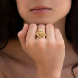 Anillo Poseidón bañado en oro