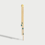 Charm de cadena con colgante de océano bañado en oro
