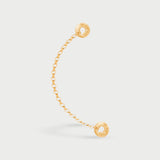 Cadena con dije de aros múltiples chapada en oro