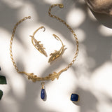Gold Plated Lapis Charm