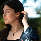 Collar de coco bañado en oro