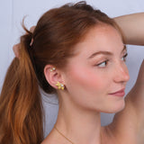 Maxi arete Calliope bañado en oro