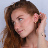 Ear Cuff Multi Hoops Light Gold Plated