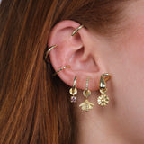 Ear Cuff Multi Hoops Light Gold Plated