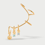 Gold Plated Daisy Multi Hoops Set
