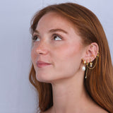 Ear Cuff Multi Hoops Light Gold Plated