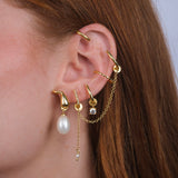 Elegance Gold Plated Multi Hoops Set